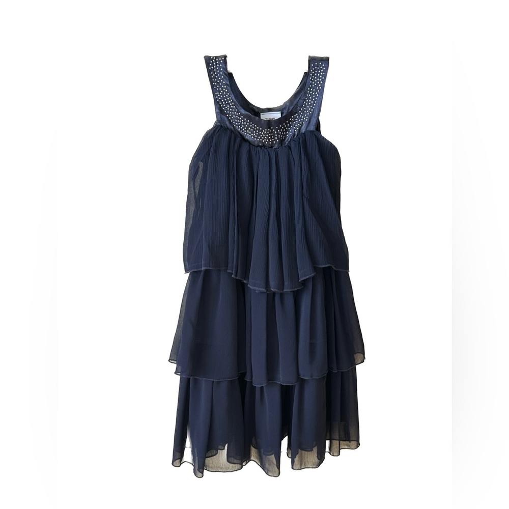 Little Angel Club: Elegant Navy Blue Girls Dress Size 5/6